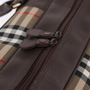 Burberrys Nova Check Boston Bag Canvas Beige Gold Tone Auth ep15193A-15