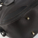 BURBERRY Hand Bag Leather 2way Black Gold Tone Auth ep15195-16