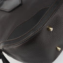 BURBERRY Hand Bag Leather 2way Black Gold Tone Auth ep15195-18