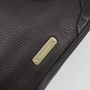 BURBERRY Hand Bag Leather 2way Black Gold Tone Auth ep15195-19