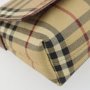 BURBERRY Nova Check Shoulder Bag PVC Leather Beige Gold Tone Auth ep15196A-11