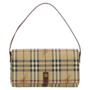 BURBERRY Nova Check Shoulder Bag PVC Leather Beige Gold Tone Auth ep15196A-2