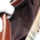 BURBERRY Nova Check Shoulder Bag PVC Leather Beige Gold Tone Auth ep15196A-22