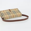 BURBERRY Nova Check Shoulder Bag PVC Leather Beige Gold Tone Auth ep15196A-7