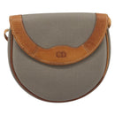 Christian Dior Shoulder Bag PVC Leather Gray Brown Auth ep15197-13