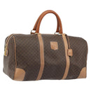 CELINE Macadam Boston Bag PVC Leather Brown Gold Tone Auth ep15198-1
