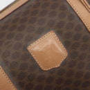 CELINE Macadam Boston Bag PVC Leather Brown Gold Tone Auth ep15198-18