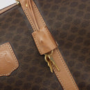 CELINE Macadam Boston Bag PVC Leather Brown Gold Tone Auth ep15198-10