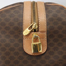 CELINE Macadam Boston Bag PVC Leather Brown Gold Tone Auth ep15198-19