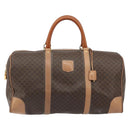 CELINE Macadam Boston Bag PVC Leather Brown Gold Tone Auth ep15198-13
