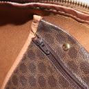 CELINE Macadam Boston Bag PVC Leather Brown Gold Tone Auth ep15198-22