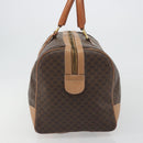 CELINE Macadam Boston Bag PVC Leather Brown Gold Tone Auth ep15198-3