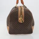 CELINE Macadam Boston Bag PVC Leather Brown Gold Tone Auth ep15198-4