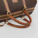CELINE Macadam Boston Bag PVC Leather Brown Gold Tone Auth ep15198-8
