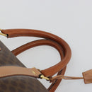 CELINE Macadam Boston Bag PVC Leather Brown Gold Tone Auth ep15198-14