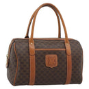 CELINE Macadam Hand Bag PVC Leather Brown Gold Tone Auth ep15199A-1