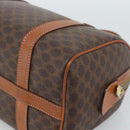 CELINE Macadam Hand Bag PVC Leather Brown Gold Tone Auth ep15199A-12