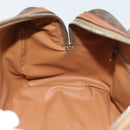 CELINE Macadam Hand Bag PVC Leather Brown Gold Tone Auth ep15199A-19