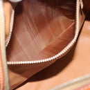 CELINE Macadam Hand Bag PVC Leather Brown Gold Tone Auth ep15199A-21