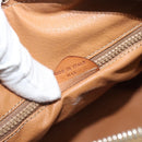 CELINE Macadam Hand Bag PVC Leather Brown Gold Tone Auth ep15199A-22