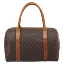 CELINE Macadam Hand Bag PVC Leather Brown Gold Tone Auth ep15199A-3