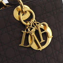 Christian Dior Canage Hand Bag Canvas Black Gold Tone Auth ep15200-14
