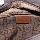 Christian Dior Canage Hand Bag Canvas Black Gold Tone Auth ep15200-16