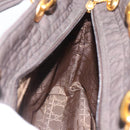 Christian Dior Canage Hand Bag Canvas Black Gold Tone Auth ep15200-18