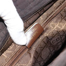 Christian Dior Canage Hand Bag Canvas Black Gold Tone Auth ep15200-22