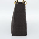 Christian Dior Canage Hand Bag Canvas Black Gold Tone Auth ep15200-4