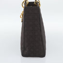 Christian Dior Canage Hand Bag Canvas Black Gold Tone Auth ep15200-5