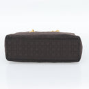 Christian Dior Canage Hand Bag Canvas Black Gold Tone Auth ep15200-9