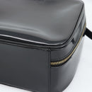 GUCCI Vanity Cosmetic Pouch Patent 2way Black Gold Tone Auth ep15207-15