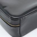 GUCCI Vanity Cosmetic Pouch Patent 2way Black Gold Tone Auth ep15207-16
