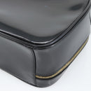 GUCCI Vanity Cosmetic Pouch Patent 2way Black Gold Tone Auth ep15207-17