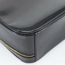 GUCCI Vanity Cosmetic Pouch Patent 2way Black Gold Tone Auth ep15207-18