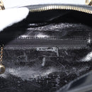 GUCCI Vanity Cosmetic Pouch Patent 2way Black Gold Tone Auth ep15207-10