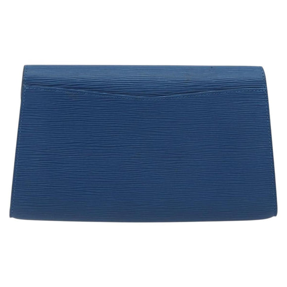 LOUIS VUITTON Epi Art Deco Clutch Bag Blue M52635 LV Auth ep15208