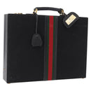 GUCCI GG Canvas Trunk Black Gold Tone Auth ep15209-1