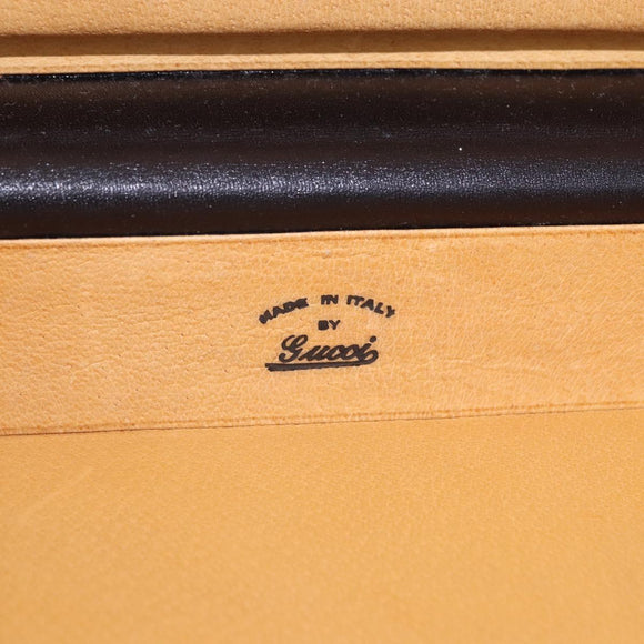 GUCCI GG Canvas Trunk Black Gold Tone Auth ep15209