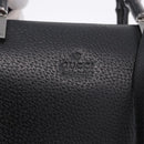 GUCCI Bamboo Hand Bag Leather 2way Black Silver 002 1035 Auth ep15210-16