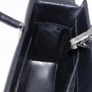 GUCCI Bamboo Hand Bag Leather 2way Black Silver 002 1035 Auth ep15210-20