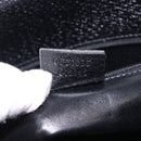 GUCCI Bamboo Hand Bag Leather 2way Black Silver 002 1035 Auth ep15210-24
