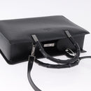 GUCCI Bamboo Hand Bag Leather 2way Black Silver 002 1035 Auth ep15210-6