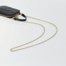 Christian Dior Cannage Phone Holder Chain Shoulder Bag Patent Black Auth ep15212-9