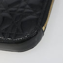 Christian Dior Cannage Phone Holder Chain Shoulder Bag Patent Black Auth ep15212-16