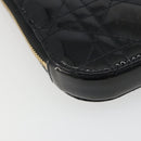 Christian Dior Cannage Phone Holder Chain Shoulder Bag Patent Black Auth ep15212-19