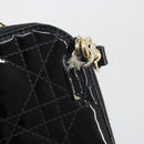 Christian Dior Cannage Phone Holder Chain Shoulder Bag Patent Black Auth ep15212-10