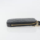 Christian Dior Cannage Phone Holder Chain Shoulder Bag Patent Black Auth ep15212-3