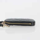 Christian Dior Cannage Phone Holder Chain Shoulder Bag Patent Black Auth ep15212-4